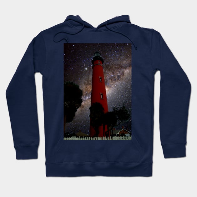 Night Tower Hoodie by TrueArtworxGraphics